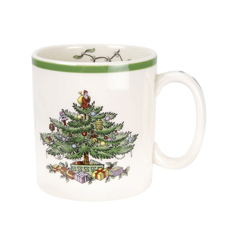 Kit 04 Caneca de Porcelanato - Estampa Árvore de Natal